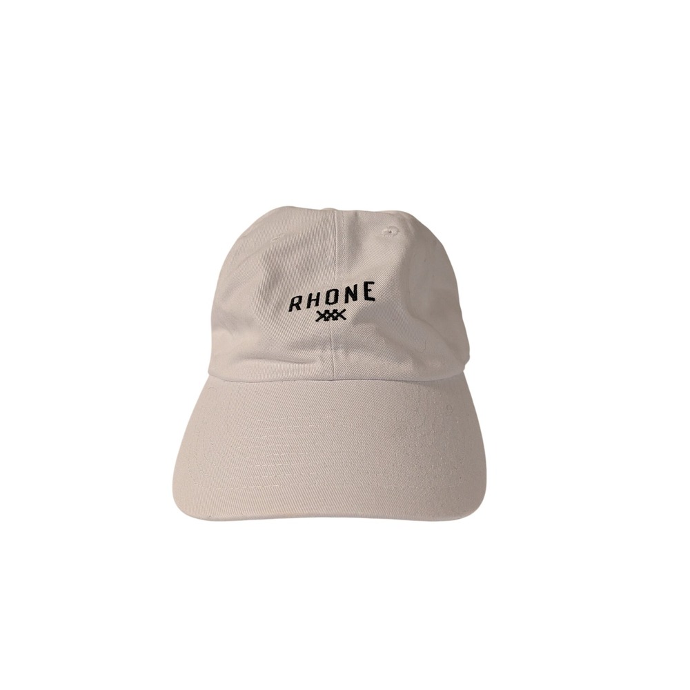 Rhone Baseball Hat Mens OS White Embroidered Logo Adjustable Dad Capp